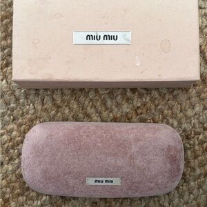 Pink Miu miu Pink Velvet Glasses Case only